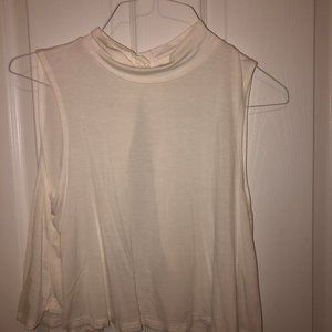 very cute white wide tank top